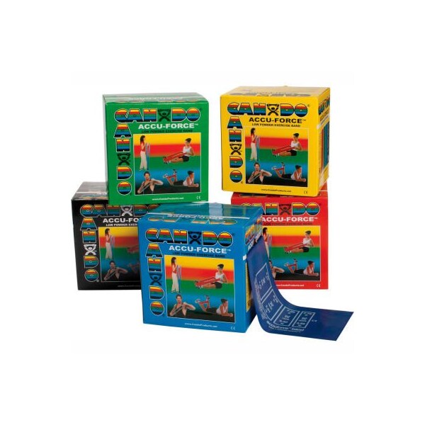 CanDo AccuForce Exercise Band, 50 Yard Roll, 5 Color Set